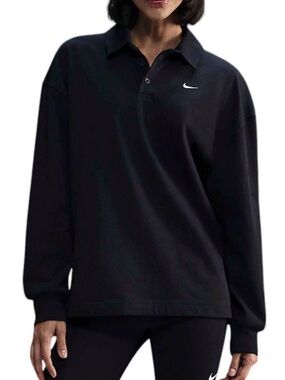 Nike Women’s Oversized Essential Long Sleeve Polo XS